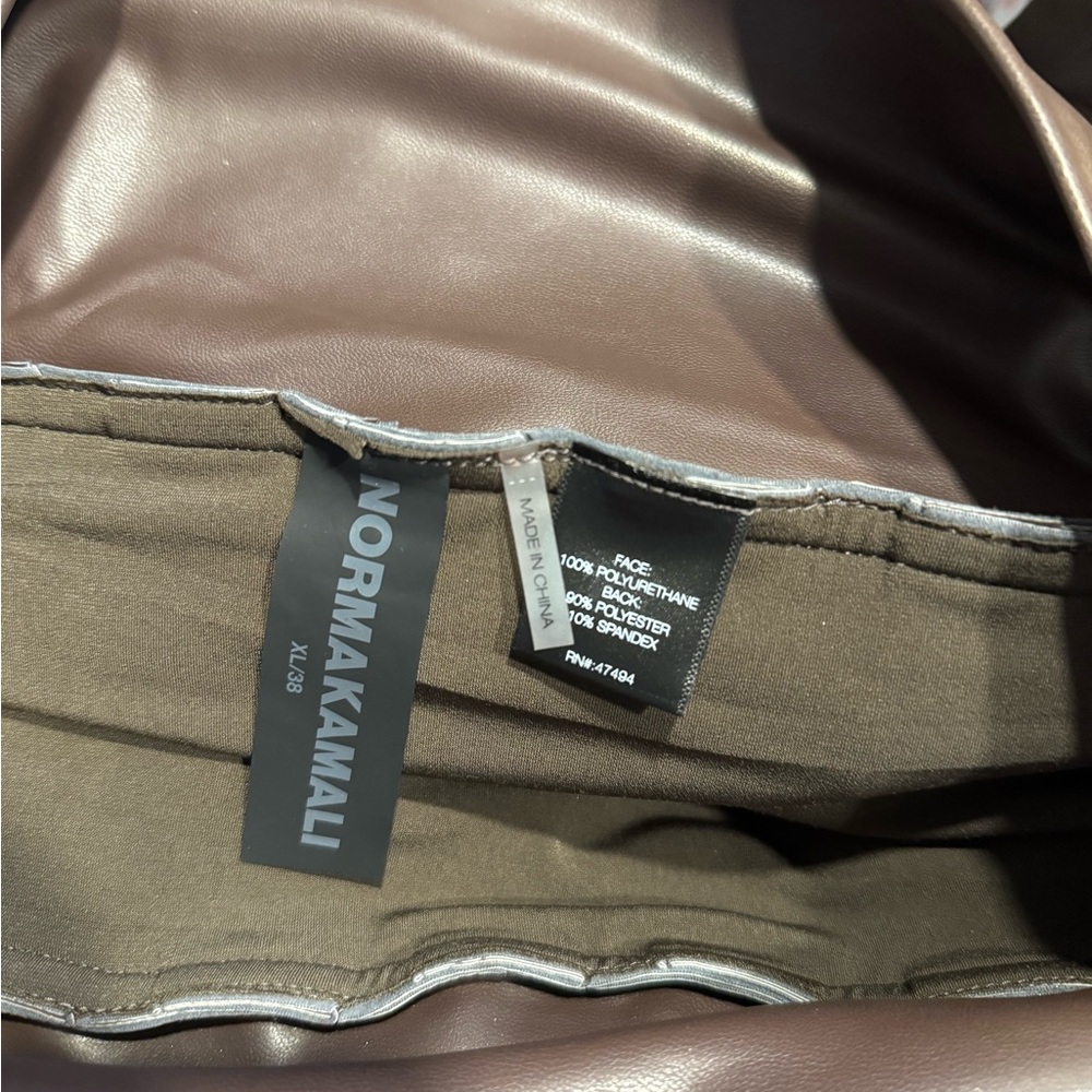 Norma Kamali Pleated Pickleball Skirt in Chocolate Size XL - Picture 4 of 4